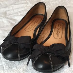 Coach Sarah Black Signature Bow Flats 8B